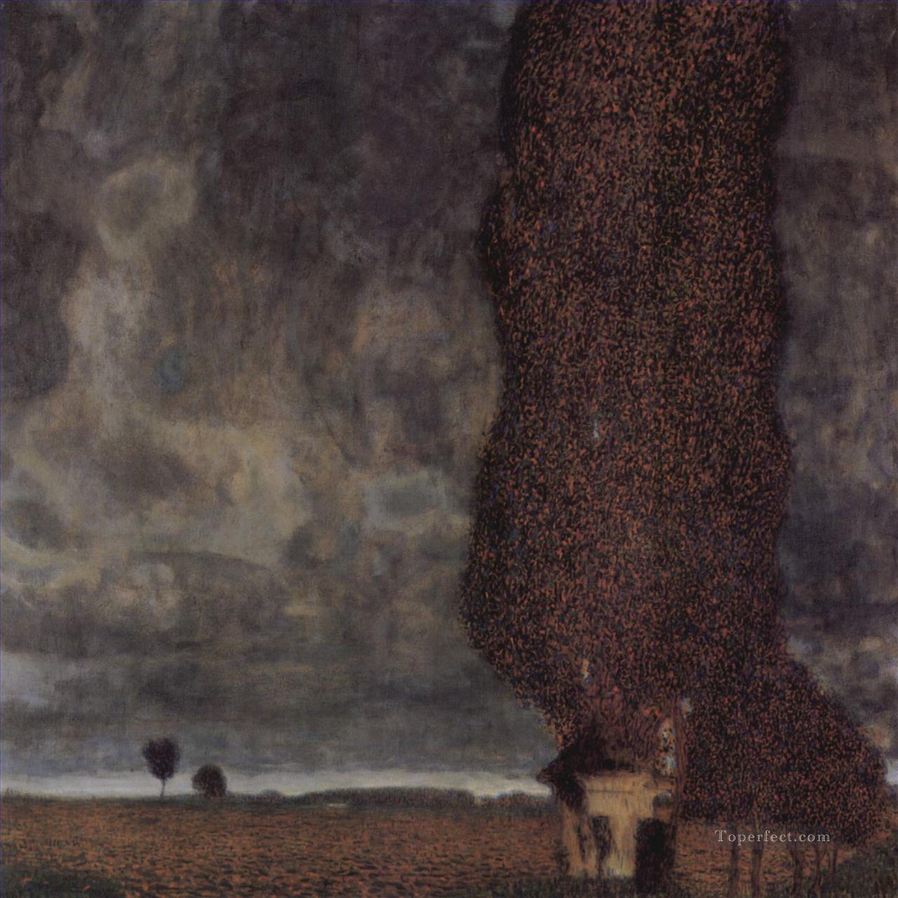 Die Grobe Pappeloder Aufziehendes Gewitter Symbolism Gustav Klimt Oil Paintings
